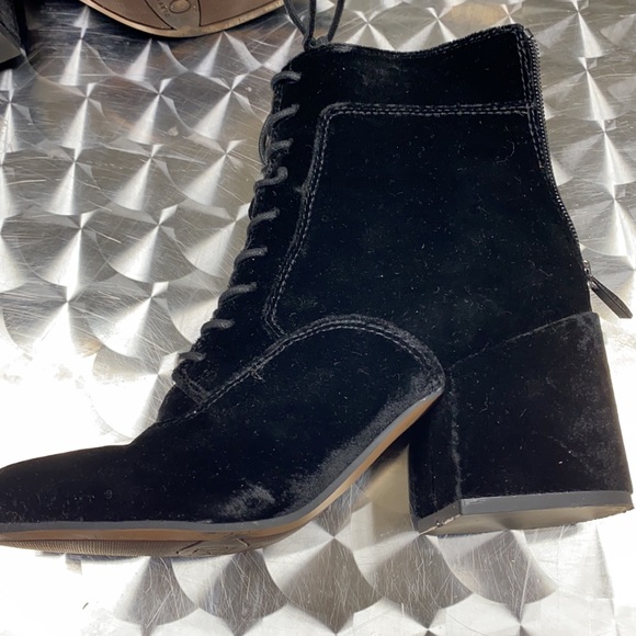 Franco Sarto Aldrich Black Velvet Bootie - Picture 3 of 5